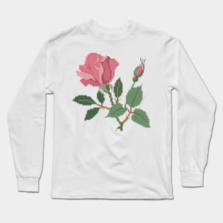 District of Columbia New York State Flower American Beauty Rose Long Sleeve T-Shirt